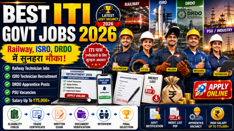 Best ITI Govt Jobs 2026: Railway, ISRO, DRDO Offers!
