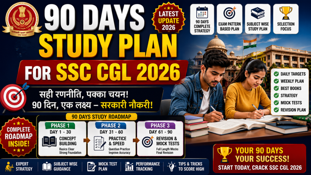 90 days study plan for SSC CGL 2026