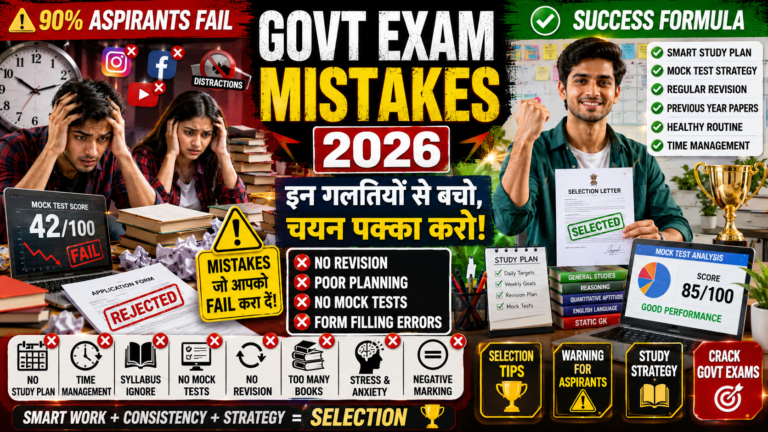 Best Govt Exam Mistakes 2026: Why Most Fail & Top Tips!