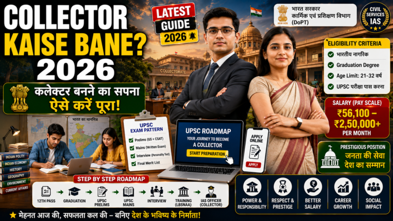 12वीं के Baad Collector Kaise Bane 2026: UPSC se DM tak Poora Raasta