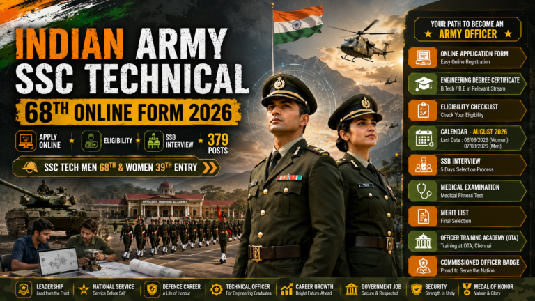 Indian Army SSC Technical 68th Online Form 2026: Apply Online, Eligibility, Vacancy, Selection Process & Complete Guide