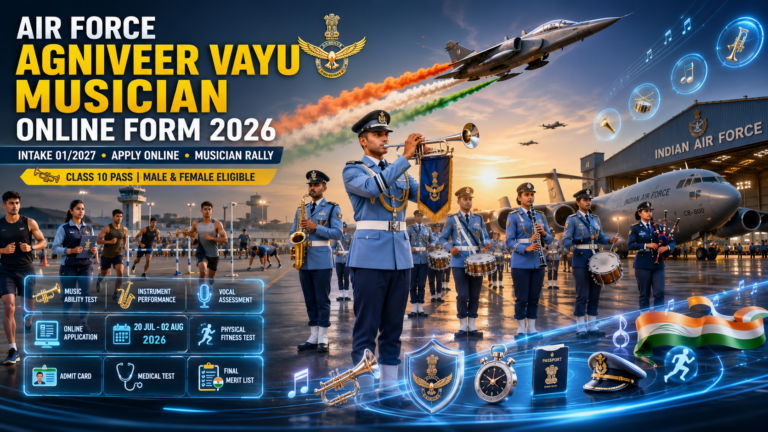 Air Force Agniveer Vayu Musician Online Form 2026: Complete Guide for Intake 01/2027