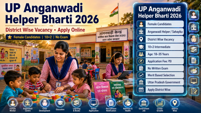 UP Anganwadi Helper Bharti 2026: Apply Online District Wise