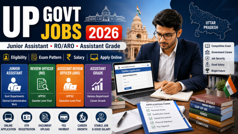 Junior Assistant & RO Vacancy 2026: UP Govt Jobs in Hindi