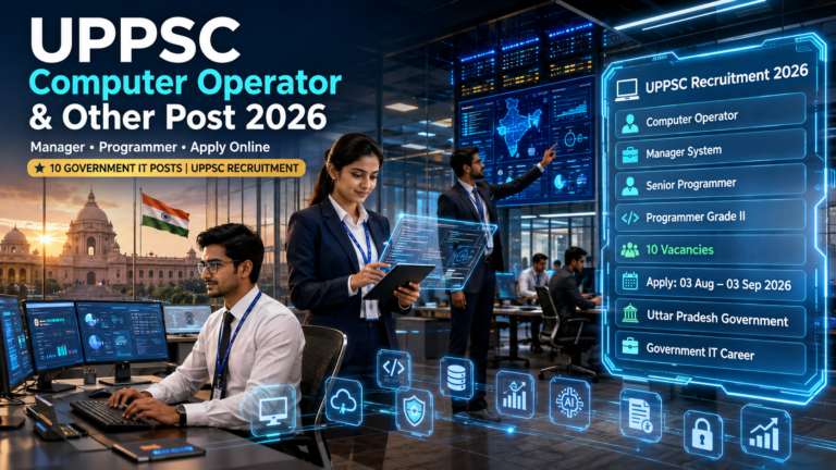 UPPSC Computer Operator & Other Post Online Form 2026 – Apply Online for 10 Posts