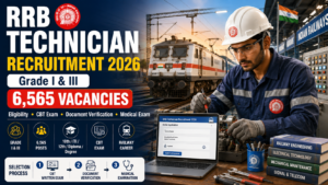 RRB Technician Recruitment 2026 Grade I and III 6565 vacancies Indian Railways jobs