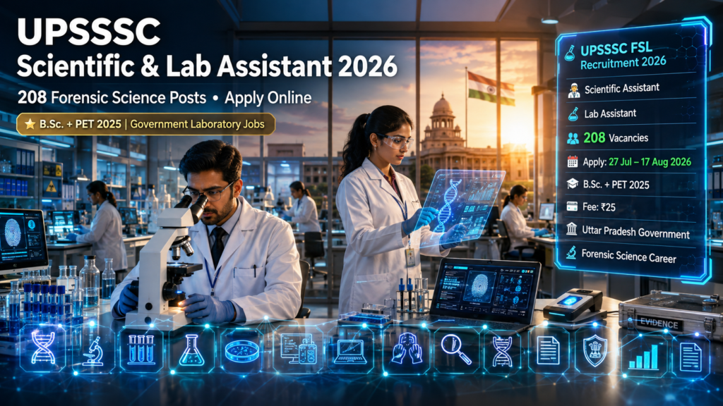 UPSSSC Scientific Assistant Lab Assistant Recruitment 2026