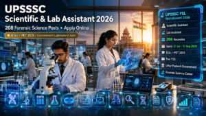 UPSSSC Scientific Assistant Lab Assistant Recruitment 2026