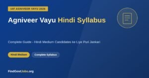 Agniveer Vayu Hindi Syllabus 2026