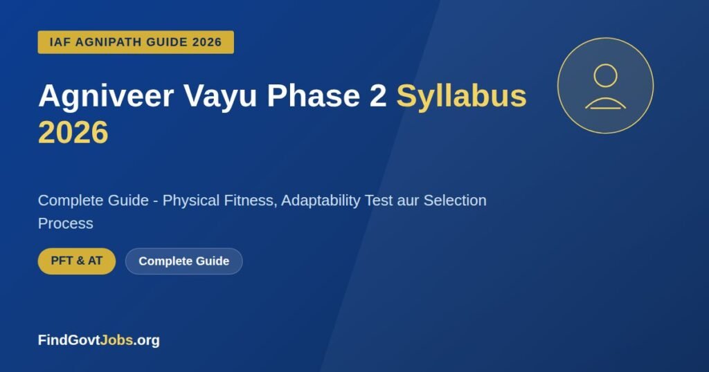 Agniveer Vayu Phase 2 Syllabus 2026 complete guide PFT adaptability test