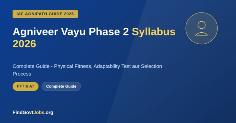 Agniveer Vayu Phase 2 Syllabus & Exam Pattern 2026 (Hindi)