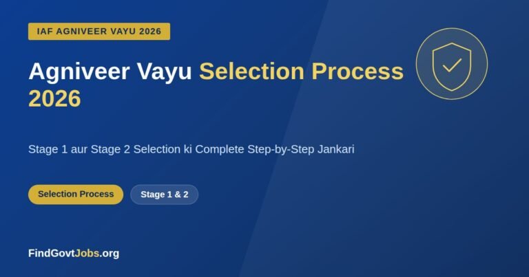 Agniveer Vayu Selection Process 2026: Stage 1 & 2 Full Details