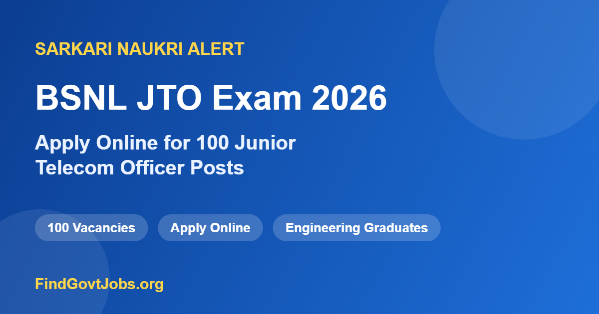 BSNL JTO Exam 2026