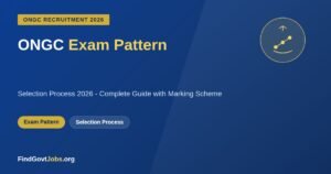 ONGC Exam Pattern Selection Process 2026