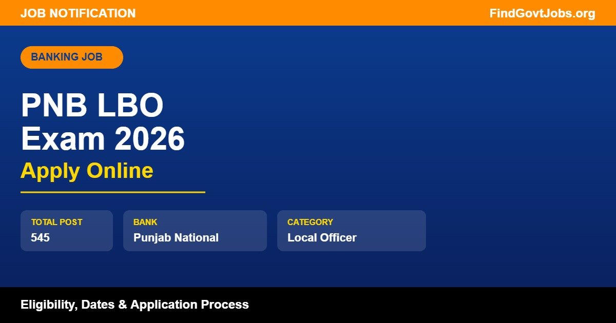PNB LBO Exam 2026