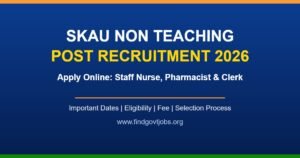 SKAU Non Teaching Post Recruitment 2026