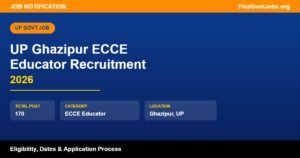 UP Ghazipur ECCE Educator Recruitment 2026