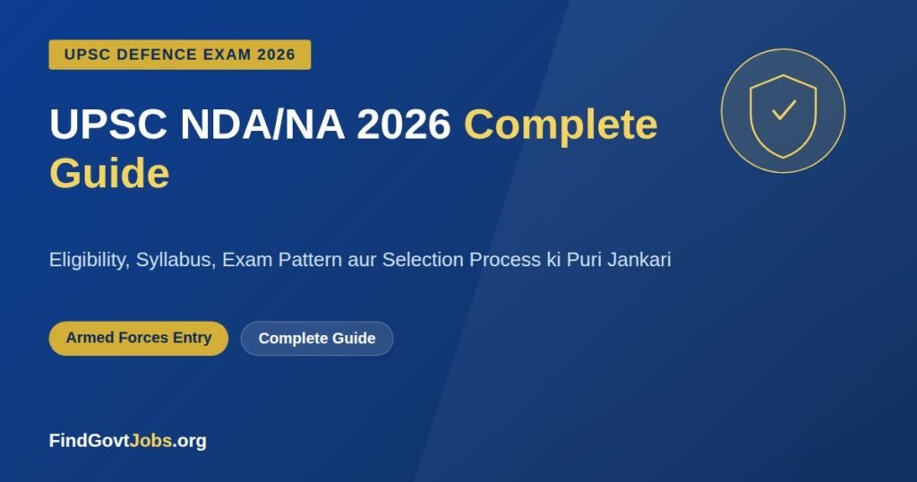 UPSC NDA NA 2026 complete guide eligibility syllabus exam pattern