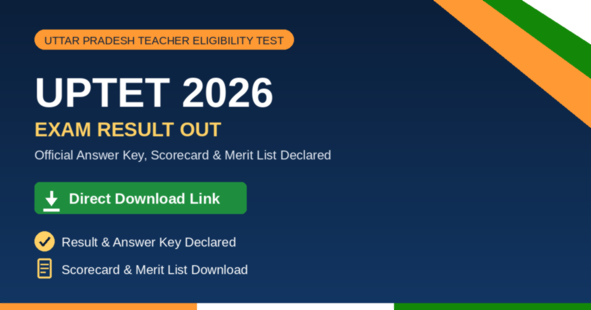 UPTET 2026 Exam Result Out Direct Download Link Banner