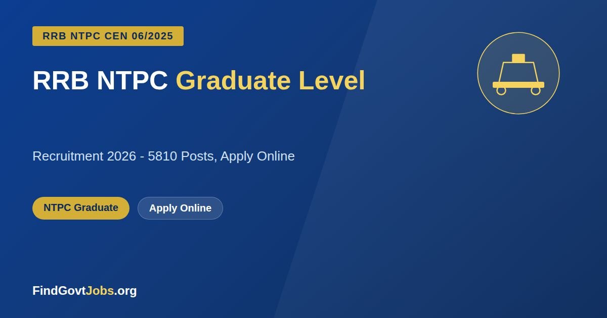 RRB NTPC Graduate Level Recruitment 2026 selection process